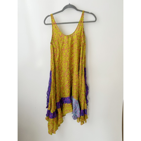 Tanya Taylor Cordelia Pleated Asymmetrical Floral Dress S - Picture 4 of 5